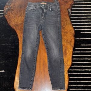7 For All Mankind Charcoal Skinny Jeans